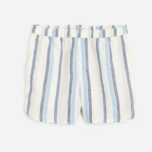 NWT Madewell Curved Hem Pull-On Shorts in 100% Linen